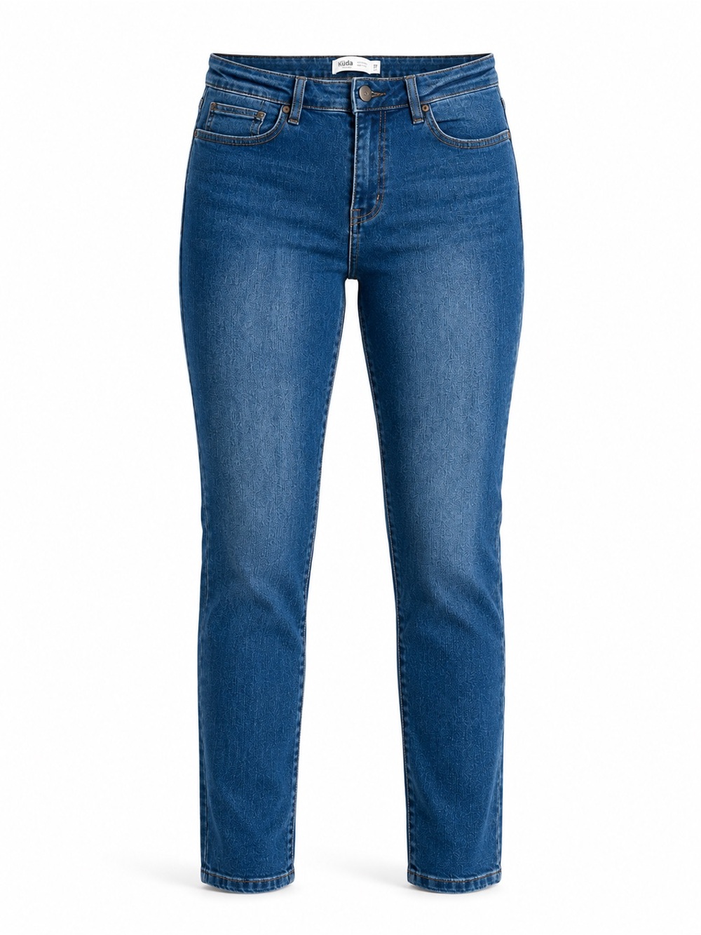 Mudd Jeans Size 17 Blue Tonal Print Slim Straight Stretch